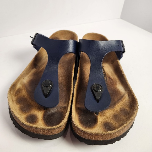 Birkenstock Gizeh Women's Casual Comfy Thong Sandals Blue Size 38 (7-7.5) - Picture 6 of 8